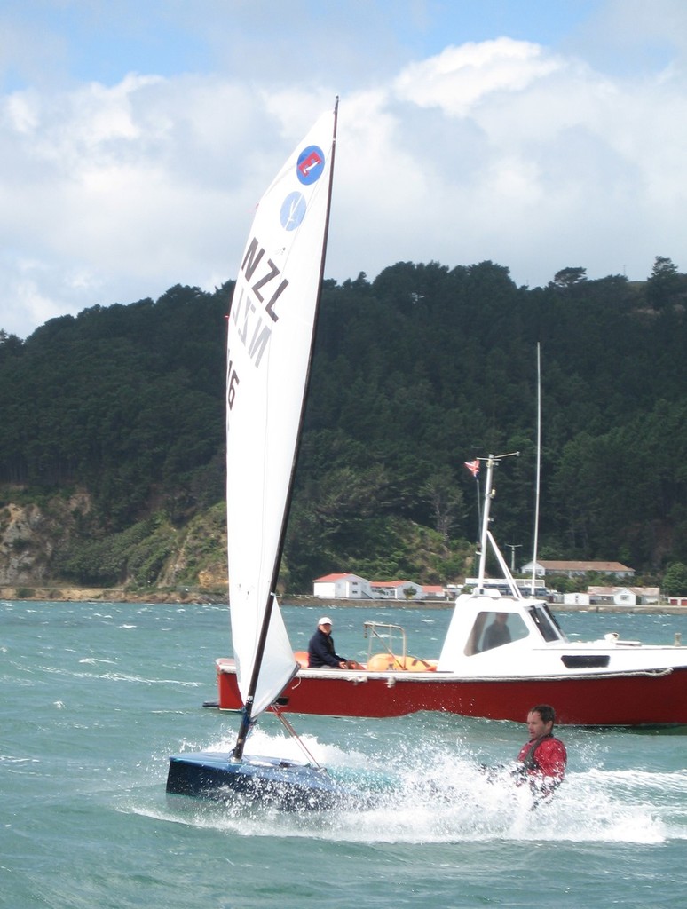 Plenty of breeze and chop on Evans Bay - Europe Class 2011 New Zealand Championships © Bryn Heveldt